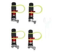 Luocute Kit de Déflateur de Pneus 4pcs, éveillez Rapidement les Déflateurs Hors Route 10-30 Psi de Soupape Accessoires, avec un Rotation et une Vanne de Déflateur de Pneu de Pneus, pour