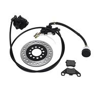 Luocute Kit de Frein Go Kart, Kit de Maître-Cylindre de Frein Arrière, Ensemble de Rotor de Disque de Plaquette D'étrier de Frein Go Kart, Système de Freinage pour