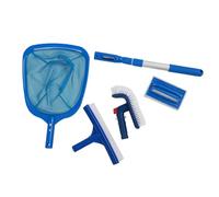 Luocute Kit de Nettoyage de Piscine, Poteau Télescopique de 45 à 88 Cm avec Filet D'écumage à Mailles Fines et Brosse, pour Piscines, Spas,
