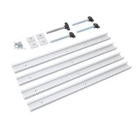 Luocute Kit de Rail et Curseur en T, Alliage D'aluminium | Trous de Montage Pré-percés pour une Installation Facile, Adaptés à L'étau D'établi, Guide Coulissant Universel pour Table