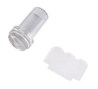Luocute Kit de Tampons pour Nail Art, Tampon en Silicone Transparent avec une Bonne élasticité, Outil d' pour Nail Art avec Grattoir, Joint pour pour Outil de Manucure Professionnel et Domestique