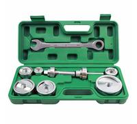 Luocute Kit de Tournevis à Cliquet, Jeu de Coupe-trou Manuel | avec 6 Matrices 1/2 à 2 Pouces, Acier allié, Poinçons jusqu'à Calibre 10 en Acier Doux, Matrices Auto-fendues pour Panneaux