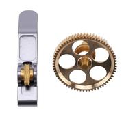 Luocute Kit D'engrenages D'extrudeuse, en Acier trempé avec Revêtement Nano doré et Réducteur en Laiton, Engrenage Droit Léger pour Mini Imprimante 3D Lab A1 A1