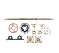 Luocute Kit D'essieu Arrière à Trois Trous de 740 Mm, Kit Complet Robuste avec Disque de Frein et Pignon pour 50 à 150 C C DIY Go Karts ATV Quads Drift Trikes