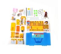 Luocute Kit D'expérimentation de Physique, Ensemble de Laboratoire d'électricité et de Magnétisme avec Ampèremètre Sensible et Interrupteur Magnétique pour Les élèves du Premier Cycle du