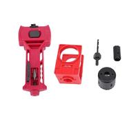 Luocute Kit D'installation de Loquet de Porte, Scie Cloche en Acier au Carbone avec Gabarit de Guidage Réglable pour Portes en Bois de 1 3/8 1/2 3/4 Pouces