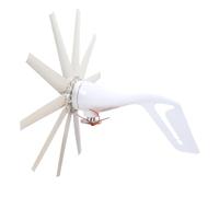 Luocute Kit Générateur D'éoliennes 400 W, Résistant à la Pluie, 10 Pales Moulées sous Pression avec Microprocesseur Intelligent MPPT et Générateur à Aimant Permanent triphasé pour (DC12V)