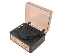 Luocute Lecteur CD sans Fil, Portable Rétro BT CD CD R CD RW Player de Musique avec Haut-parleurs, Télécommande, Prend en Charge USB/AUX/Type-C pour la Maison, Son Surround 3D (Brown)