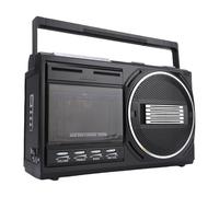 Luocute Lecteur de Cassettes Magnétophone, Boombox avec Radio AM FM SW, Convertisseur MP3 USB, Micro intégré, pour Musiciens Conteurs à Usage Domestique (Prise UE 220V)