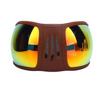 Luocute Lentes UV400 de qualité Professionnelle Les Lunettes de Cheval au Vent avec éponge Multiples, Conçues pour Garder Votre Cheval du Vent, du Sable et de la Poussière, des Sangles (Rouge)