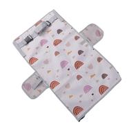 Luocute Lit D'avion pour Tout-petit, Imperméable (Beige avec motif arc-en-ciel)
