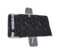 Luocute Lit D'Avion pour Tout-petits, Extension de Siège de Repose-pieds de Voyage pour Enfants avec Matériau Imperméable et Illustrations de Dessins Animés, pour les Voyages en (Noir avec motif