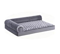 Luocute Lit pour Chien à Dossier en Forme de L, canapé pour Animaux de Compagnie en Mousse Haute Résilience (101x80x19cm / 40x31,5x7,5 Pouces dans Les 40 kg)