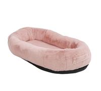 Luocute Lit pour Chien Humain, Design Ergonomique avec Mousse Ondulée épaisse pour Soutien de la Tête et du Cou, Fond en PVC Antidérapant et Housse Amovible Lavable, pour Salon, Chambre à (100*70*30)