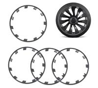 Luocute Lot de 4 Protections de Jantes de 21 Pouces, Anneau Décoratif pour Jantes überturbine 21 Pouces, Plastique ABS PC Anti-Rayures avec Mousse Insonorisante et de sécurité (Gray)