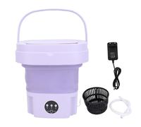 Luocute Machine à Laver Portable 11L, Pliable 3 Modes de Nettoyage Automatique Soft Spin Dry Mini Renqueur pour le Dortoir D'appartement (Prise UE)