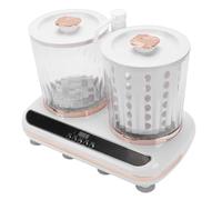 Luocute Machine à Laver Sous-Vêtements, Laveuse Portable à Double Cuve 2L X 2 avec Tuyau D'évacuation à Sec et Chargement de Type C, pour Lingerie Chaussettes Vêtements de bébé Voyage