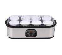 Luocute Machine à Yaourt, Minuterie 48h, Yaourtière Numérique Automatique avec écran LCD, Contrôle Précis de la Température de 68 à 131F, 8 Pots en Verre avec Couvercles pour (Prise UE 220V)