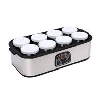 Luocute Machine à Yaourt, Yaourtière Numérique Automatique avec écran LCD, Contrôle Précis de la Température de 68 à 131 °F, 8 Pots en Verre, capacité de 1400 Ml pour Confiture de (Prise UE 220V)