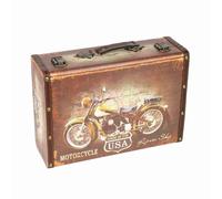 Luocute Mallette De Transport Vers Barbier, Rangement De Kits d'Outils De Salon De Grande Capacité Avec Verrouillage par Mot De Passe Sécuré, Boîte à Outils De Styiste en Bois