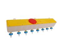Luocute Mangeoire à Boisson pour Agneau 10 L avec 8 Tétines | Seau D'alimentation Mural pour Lait de Bétail, Tétine en Silicone, Valve Unidirectionnelle pour éviter L'étouffement