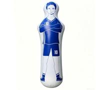 Luocute Mannequin de Football Gonflable, Mannequin D'entraînement Portable de 63 Pouces (Blue)