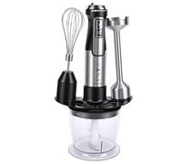 Luocute Mélangeur à Main, Mélangeur électrique Multifonctionnel en Acier Inoxydable, Verrouillage de sécurité, Robot Culinaire, pour Cuisine, Aliments pour Bébés, Smoothies (Prise UE 220-240V)