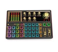 Luocute Mélangeur Audio Professionnel, Carte Son en Direct et Interface Audio avec Effets de Mixage DJ et Changeur de Voix, équipement de Studio de Production de Podcast pour le