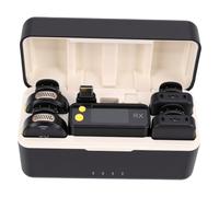 Luocute Microphone Cravate sans Fil avec Ensemble pour 4 Personnes et | Suppression du Bruit 24 Bits, Omnidirectionnel 20 KHz, Modes D'entrée Double pour , Appareil Photo, Surveillance D'écran TFT
