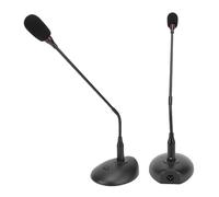 Luocute Microphone de Conférence Filaire, Micro à Condensateur Cardioïde à Col de Cygne Flexible avec Base et Touche Marche/arrêt, Prise XLR Mâle Standard à 3 Broches pour Les Réunions,