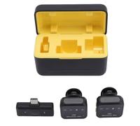 Luocute Microphone Lavalier sans Fil 2.4g, Micro à Revers Annulant du Bruit, Bouchon et Jeu, 6 Heures de Vie de Batterie avec Boîtier de Charge, écoute des écouteurs, Plage de 10 M pour