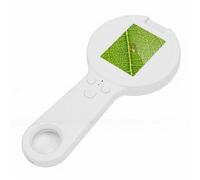 Luocute Microscope Numérique Portatif, Grossissement 500x avec écran de 2,4 Pouces et 16 Lumières LED, pour L'observation de la Nature et L'évaluation des Bijoux (White)