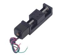 Luocute Mini Actionneur Linéaire à Glissière, Moteur Pas à Pas 28 avec Course de 50 Mm, Pièces de Routeur CNC, étage XYZ avec Tige Filetée en T de 5 Pouces