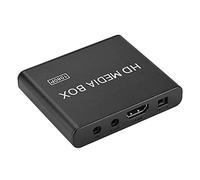 Luocute Mini Lecteur Multimédia, Lecteur Multimédia Numérique Full HD 1080P avec Une Forte compatibilité pour Les Clés USB, Cartes SD, MKV, RMVB, AVI, MP4, MOV (Prise UE)