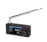 Luocute Mini radio, écran couleur AM FM LSB USB pleine bande portable avec charge de type C batterie 800 mAh pour HF SW MW VHF Gamme de fréquences