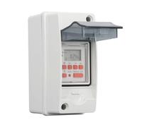 Luocute Minuterie Programmable sur 7 Jours, 28 Programmes Marche/arrêt, Affichage LCD, Relais de Minuterie Numérique avec Boîtier étanche, AC85-265 V pour Pompes de Piscine, Chauffages,