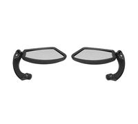 Luocute Miroir de Guidon de Vélo, en Acier Inoxydable Anti-rayures, Réglable et Rotatif avec Lentille Convexe en Verre HD pour Vélo de Montagne, Scooter électrique