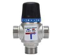 Luocute Mitigeur Thermostatique, Dispositif de Contrôle Automatique de la Température avec Grand Débit, Empêche les Brûlures de 35 à 60 Degrés, en Laiton Massif pour Système D'eau Chaude (Gz/h")