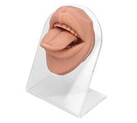 Luocute Modèle de Langue Humaine, Support en Acrylique Réaliste en Silicone Souple pour la Pratique du Perçage de Bijoux, Outil Pédagogique, Aide à L'étude de la Physiologie Infirmière (Blond chair)