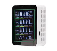 Luocute Moniteur de qualité de L'air 5 en 1, Détecteur de Température et d'humidité CO2 HCHO TVOC avec Capteur Infrarouge à écran LCD, pour Maison, Bureau, Salle de (MT11NW Blanc, capteur infrarouge