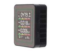 Luocute Moniteur de qualité de L'air 5 en 1, Détecteur de Température et d'humidité CO2 HCHO TVOC avec Capteur Infrarouge à écran LCD, pour Maison, Bureau, Salle de (MT11NW Noir, Capteur Infrarouge