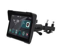 Luocute Motorcycle Navigator, Système de Navigation GPS à écran Tactile Imperméable de 7 Pouces HD IPS 7 Pouces pour Carplay, pour Auto, écran Imperméable IP67, Connexion Casque /