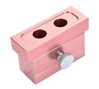 Luocute Moule de Rouge à Lèvres Bricolage, Outil de Fabrication de Baume à Lèvres en Alliage D'aluminium or Rose, pour Fabriquer du Rouge à de Couleur Unique (2 trous)