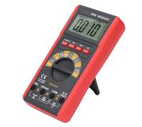 Luocute Multimètre Numérique, Testeur électrique Intelligent Anti-brûlure avec Manchon Absorbant les Chocs Antidérapant, Support Rétractable Rétroéclairage LCD Clair pour la capacité