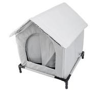Luocute Niche pour Chat, Tente D'abri Isolée Grand Espace pour Chat Errant, Résistante à l'eau, Universelle Toutes Saisons, Maison Auto-chauffante, Résistante à la Pluie, Facile à (Gray)