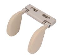 Luocute Oreiller de Voiture, Repose-tête Réglable pour Siège D'auto avec 2 Pôles Oreiller de Couchage de Voyage en Forme de U pour Enfants Adultes (Beige)