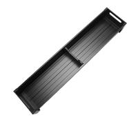 Luocute Organisateur de Tiroir de Cuisine, Plateau à Argenterie en Aluminium de qualité Supérieure avec Séparateurs Amovibles, Coussinets Antidérapants pour le Rangement des (10x4 6cm/3,9x18,1 pouces)