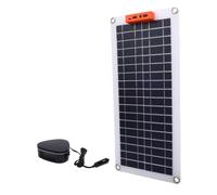 Luocute Panneau Solaire Chauffant 30 W Portable avec Compartiment à | Double Port USB DC, Panneau en Silicium Polycristallin, Protection contre la Surchauffe, pour Serre de Poulailler de Camping