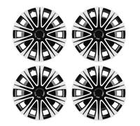 Luocute Paquet de 4 Enjoliveurs de Roue de 17 Pouces pour Roues en Acier | Couvre-jantes de Protection en Matériau ABS, Installation par Boutons-pression, Adaptés aux Pneus R17, Universels pour