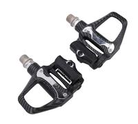 Luocute Pédales de Vélo de Route, Corps en Aluminium Léger avec Roulements Scellés et Axe en Acier CR MO, Pédales Automatiques Autobloquantes pour Vélo, Conception Ultra Légère sans